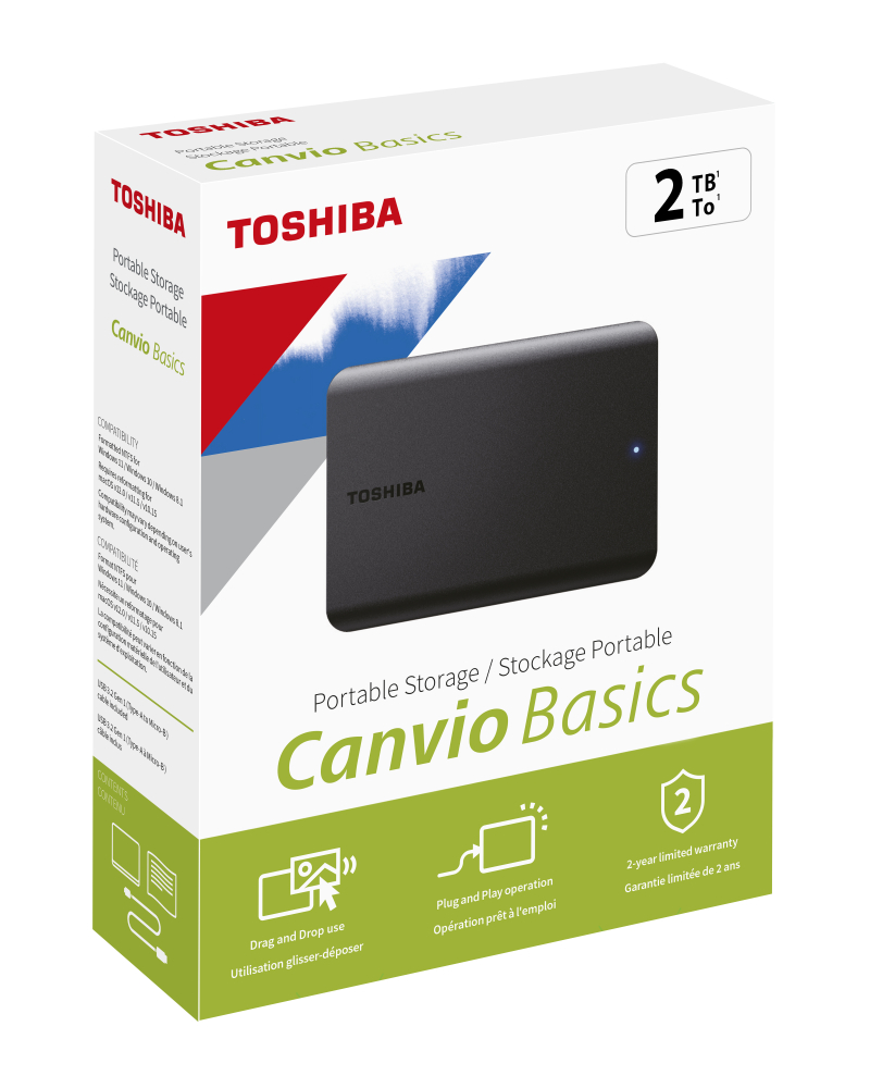 2TB CANVIO BASICS 2.5\" USB3.2 G1 TOSHIBA HDTB520EK3AA