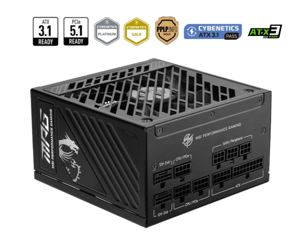 MSI MPG A1250GS PCIE5 1250W 80+ GOLD PSU