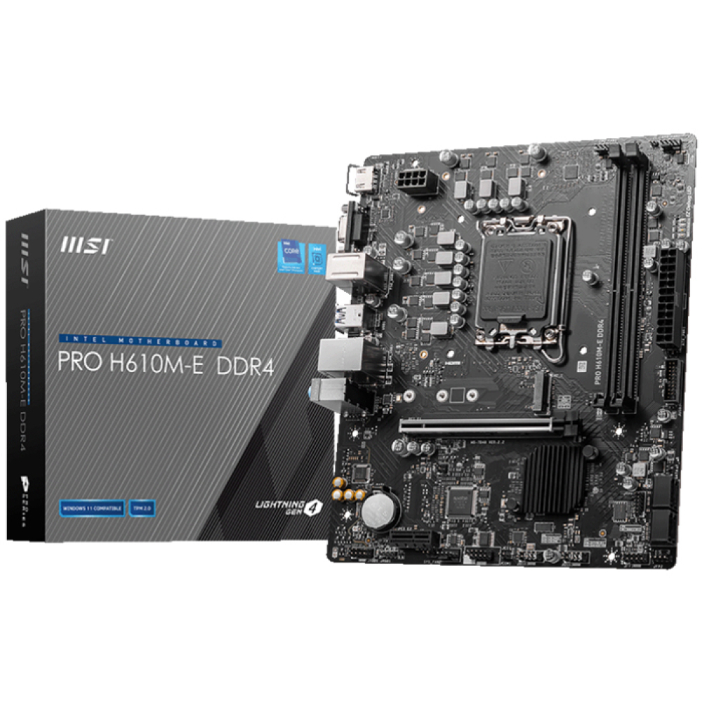 MSI PRO H610M-E DDR4 3200MHZ mATX 1700p