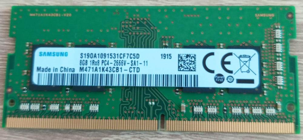 Samsung 8GB 2666 MHz CL19 M471A1K43CB1-CTD DDR4 Notebook Ram