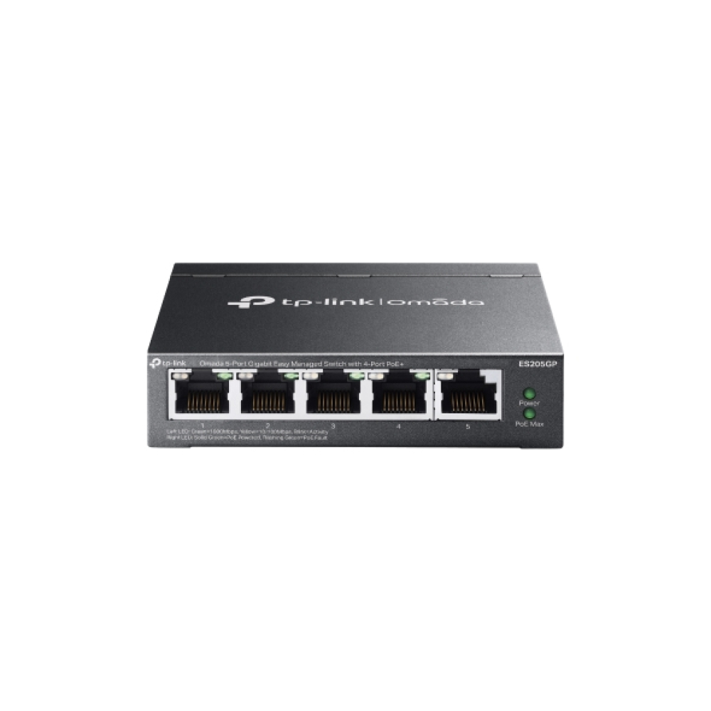 TP-LINK ES205GP 5 PORT YÖNETİLEBİLİR 65W POE SWITCH