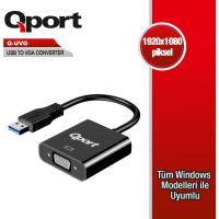 QPORT Q-UVG USB 3.0 TO VGA ÇEVİRİCİ