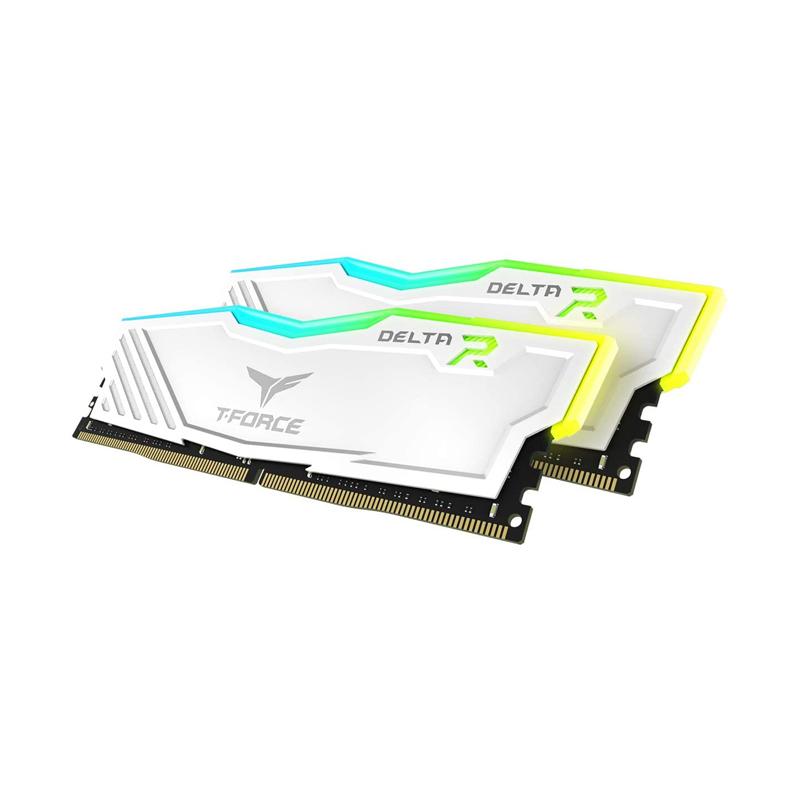 Team T-Force Delta RGB White 16GB (2x8GB) 3600MHz CL18 DDR4 Gaming Ram (TF4D416G3600HC18JDC011)
