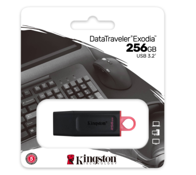 256GB USB3.2 Gen1 DTX/256GB Exodia KINGSTON - Usb Bellekler