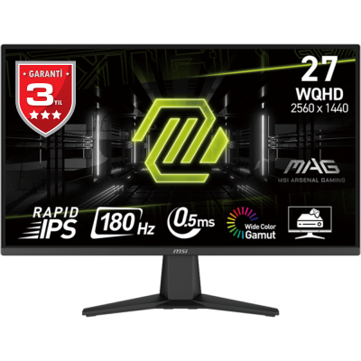 27 MSI MAG 275QF E20 WQHD FLAT RAPID IPS 0.5MS 200HZ FREESYNC PREMIUM GAMING - Monitörler