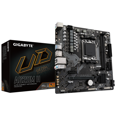 GIGABYTE A620M H DDR5 6400(OC) HDMI DP MATX AM5 - Anakartlar