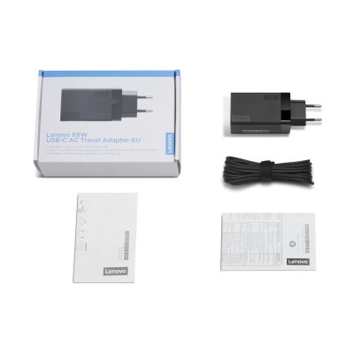 LENOVO 65W TYPE-C AC SEYAHAT ADAPTÖR (40AW0065EU) - Notebook Aksesuar