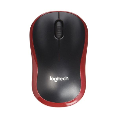 LOGITECH M185 NANO MOUSE KABLSZ BLACK/RED 910-002237 - Mouse