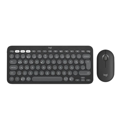 LOGITECH PEBBLE TÜRKÇE Q KLAVYE VE MOUSE 920-012245 - Klavye Mouse Set