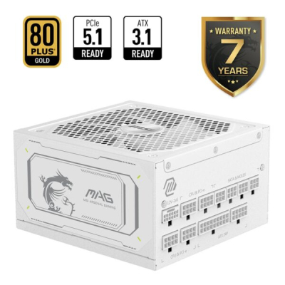 MSI MAG 1000GL PCIE5 WHITE 1000W 80+ GOLD POWER - Güç Kaynakları